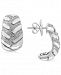 Effy Diamond Curved Drop Earrings (1/3 ct. t. w. ) in Sterling Silver