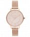 Olivia Burton Women's Wonderland Rose Gold-Tone Stainless Steel Mesh Bracelet Watch 34mm
