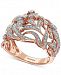 Effy Diamond Floral Statement Ring (3/8 ct. t. w. ) in 14k Rose Gold