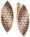 Le Vian Chocolate Soufflee Diamond Leaf Drop Earrings (2-1/6 ct. t. w. ) in 14k Rose Gold