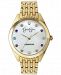 Jessica Simpson Women's Genuine Gemstone Gold Tone Bracelet Watch 37mm