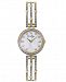 Jessica Simpson Women's Gold Star Accent Adjustable Silver Tone Bangle Watch 33mm