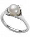 Cultured Freshwater Pearl (7mm) Abstract Ring in Sterling Silver
