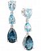 Le Vian Deep Sea Blue Topaz (6-7/8 ct. t. w) & Sky Blue Topaz (5-1/4 ct. t. w. ) Drop Earrings Set in 14k White Gold