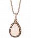 Le Vian Neopolitan Opal (1-5/8 ct. t. w. ) & Diamond (1/2 ct. t. w. ) Teadrop 20" Pendant Necklace in 14k Rose Gold