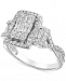Diamond Baguette Cluster Engagement Ring (1 ct. t. w. ) in 14k White Gold