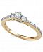 Diamond Three-Stone Engagement Ring (3/8 ct. t. w. ) in 14k Gold
