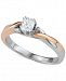 Diamond Cushion Two-Tone Engagement Ring (3/8 ct. t. w. ) in 14k White & Rose Gold