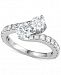 Diamond Two-Stone Bypass Engagement Ring (2 ct. t. w. ) in 14k White Gold