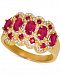 Certified Ruby (1-3/4 ct. t. w. ) & Diamond (1/3 ct. t. w. ) Statement Ring in 14k Gold
