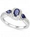 Sapphire (7/8 ct. t. w. ) & Diamond (1/6 ct. t. w. ) Statement Ring in Sterling Silver