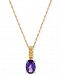 Amethyst 18" Pendant Necklace (1-1/5 ct. t. w. ) in 14k Gold