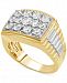 Men's Diamond Ring (2 ct. t. w. ) in 10k Gold & 10k White Gold