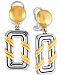 Peter Thomas Roth Two-Tone Geometric Drop Earrings in Sterling Silver & Gold-Plate