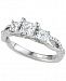 Diamond Princess Three-Stone Engagement Ring (1-3/8 ct. t. w. ) in 14k White Gold