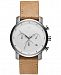 Mvmt Men's Chronograph Chrono 40 Brown Leather Strap Watch 40mm
