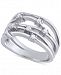 Diamond Scatter Multi-Row Statement Ring (1/4 ct. t. w. ) in Sterling Silver