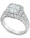 Diamond Princess Halo Engagement Ring (2 ct. t. w. ) in 14k White Gold