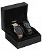 Mvmt Men's Chronograph Gunmetal Sandstone Leather Watch Set 45mm