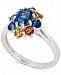 Multi-Sapphire Cluster Ring (2-1/5 ct. t. w. ) in Sterling Silver