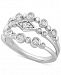 Wrapped Diamond Multi-Row Bezel Ring (1/3 ct. t. w. ) in 14k White Gold, Created for Macy's
