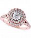 Certified Diamond Double Halo Engagement Ring (1-1/3 ct. t. w. ) in 14k Rose Gold