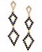Sapphire (1-1/2 ct. t. w. ) & Diamond (1/10 ct. t. w. ) Drop Earrings in 14k Gold