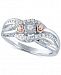 Diamond Promise Ring (1/4 ct. t. w. ) in Sterling Silver & 14k Rose Gold-Plate