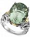 Effy Green Quartz Statement Ring (13 ct. t. w. ) in Sterling Silver & 18k Gold