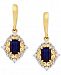 Sapphire (1-3/8 ct. t. w) & Diamond (1/4 ct. t. w) Drop Earrings in 14k Gold