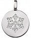 Charmbar Swarovski Zirconia Reversible Snowflake Charm Pendant in Sterling Silver