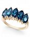 Blue Topaz (4 ct. t. w. ) & Diamond Accent Ring in 14k Gold