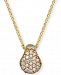 Argento Vivo Cubic Zirconia Teardrop 18" Pendant Necklace in 18k Gold-Plated Sterling Silver