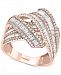 Effy Diamond Crossover Statement Ring (1-1/2 ct. t. w. ) in 14k Rose Gold