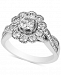 Diamond Round Floral Statement Ring (1 ct. t. w. ) in 14k White Gold