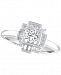 Diamond Baguette Halo Engagement Ring (5/8 ct. t. w. ) in 14k White Gold