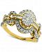 Diamond Oval Cluster Halo Engagement Ring (1 ct. t. w. ) in 14k Gold & White Gold