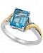 Swiss Blue Topaz Two-Tone Ring (2-7/8 ct. t. w. ) in Sterling Silver & 10k Gold