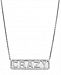 Diamond (1/4 ct. t. w. ) 'Crazy' Id Necklace in Sterling Silver