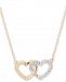 Elsie May Diamond Double Heart 16" Pendant Necklace (1/10 ct. t. w. ) in 14k Gold