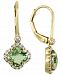 Effy Green Quartz (1-5/8 ct. t. w. ) & Diamond (1/4 ct. t. w. ) Drop Earrings in 14k Gold