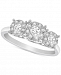 Diamond Triple Halo Promise Ring (1/3 ct. t. w. ) in Sterling Silver