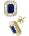 Effy Sapphire (1-1/3 ct. t. w. ) & Diamond (1/2 ct. t. w. ) Stud Earrings in 14k Gold