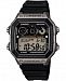 Casio Men's Digital Black Resin Strap Watch 42.1mm