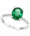Effy Emerald (1-1/2 ct. t. w. ) & Diamond (1/5 ct. t. w. ) Ring in 14k White Gold