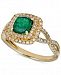Emerald (1 ct. t. w. ) & Diamond (1/3 ct. t. w. ) Statement Ring in 14k Gold