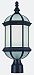 4186 BC - Trans Globe Lighting - Classic - One Light Outdoor Post Mount Black Copper Finish with Beveled Glass - Classic