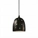 CER-9615-BLK-PCON-LED1-700-WTCD - Justice Design - Sun Dagger - Large Bell Pendant Gloss Black WhiteChoose Your Options - Sun DaggerG��