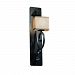 FAB-8579-30-WHTE-MBLK-LED1-700 - Justice Design - Textile - Victoria 1-Light Tall Wall Sconce Matte Black Dedicated LED EngineChoose Your Options - TextileG�� Victoria