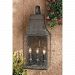 31-BEL-1111067 - Bailey Street Home - Three Light Rectangular Outdoor Wall Lantern - Traditional Outdoor Porch LightCharcoal Finish with Clear Rippled Glass - Iris Esplanade